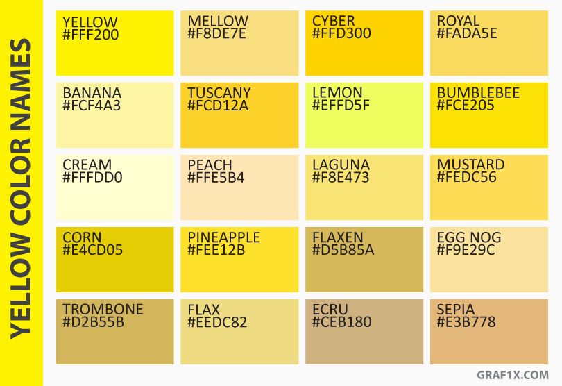 yellow-color-names